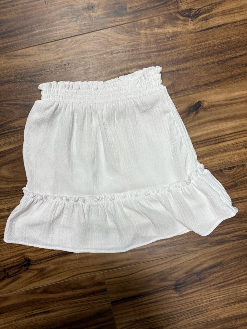 Art Class Target brand white smocked ruffled lined girls size 7/8 skirt